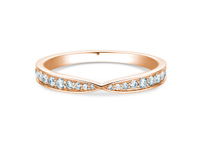 Verlovingsring V-Eternity in 18K roségoud met diamanten 0,30ct G/SI
