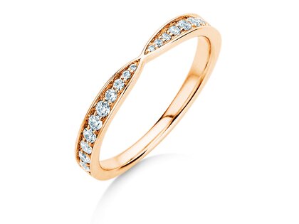 Verlovingsring V-Eternity in 18K roségoud met diamanten 0,30ct G/SI