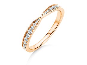 Verlovingsring V-Eternity in 18K roségoud met diamanten 0,30ct G/SI