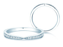 Verlovingsring V-Eternity in 18K witgoud met diamanten 0,22ct G/SI