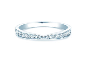 Verlovingsring V-Eternity in 14K witgoud met diamanten 0,30ct G/SI