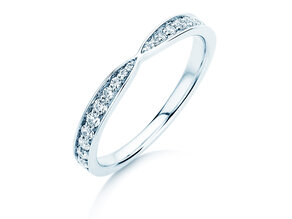 Verlovingsring V-Eternity in 14K witgoud met diamanten 0,30ct G/SI