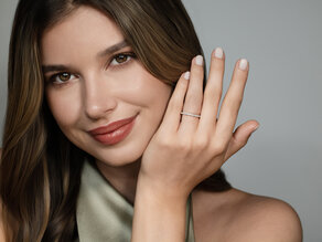 Verlovingsring Wave in 9K roségoud met diamanten 0,33ct G/SI