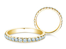 Verlovingsring Wave in 14K geelgoud met diamanten 0,57ct G/SI