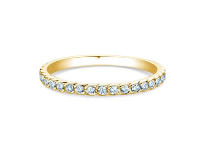 Verlovingsring Wave in 14K geelgoud met diamanten 0,33ct G/SI