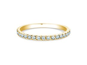 Verlovingsring Wave in 14K geelgoud met diamanten 0,33ct G/SI