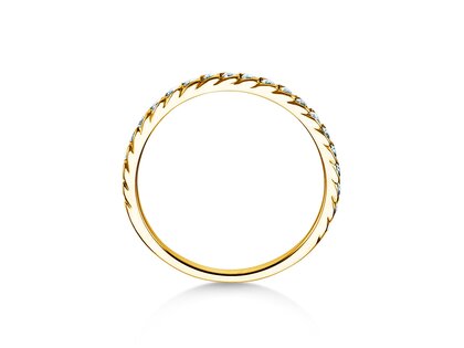 Verlovingsring Wave in 14K geelgoud met diamanten 0,33ct G/SI