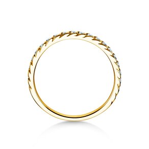 Verlovingsring Wave in 14K geelgoud met diamanten 0,33ct G/SI
