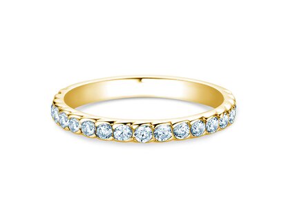 Verlovingsring Wave in 14K geelgoud met diamanten 0,57ct G/SI