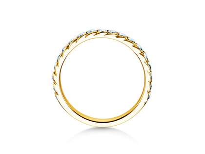 Verlovingsring Wave in 14K geelgoud met diamanten 0,57ct G/SI