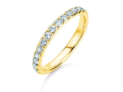Verlovingsring Wave in 14K geelgoud met diamanten 0,57ct G/SI