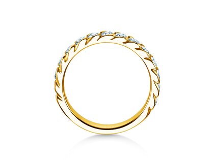 Verlovingsring Wave in 14K geelgoud met diamanten 1,30ct G/SI