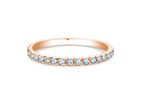 Verlovingsring Wave in 9K roségoud met diamanten 0,33ct G/SI