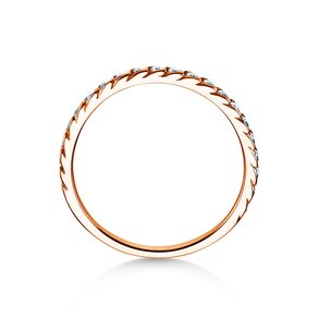 Verlovingsring Wave in 9K roségoud met diamanten 0,33ct G/SI