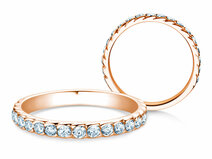Verlovingsring Wave in 14K roségoud met diamanten 0,57ct G/SI