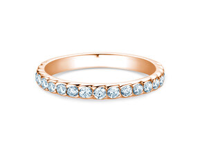 Verlovingsring Wave in 14K roségoud met diamanten 0,57ct G/SI