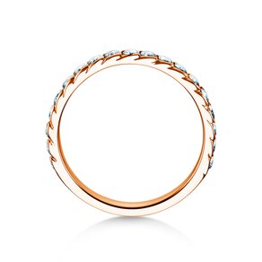 Verlovingsring Wave in 14K roségoud met diamanten 0,57ct G/SI