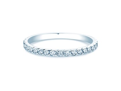Verlovingsring Wave in 14K witgoud met diamanten 0,33ct G/SI