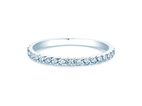 Verlovingsring Wave in 14K witgoud met diamanten 0,33ct G/SI
