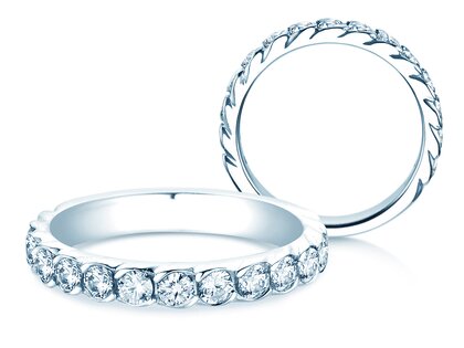 Verlovingsring Wave in 14K witgoud met diamanten 1,30ct G/SI