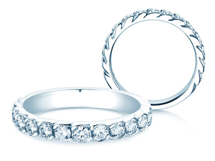 Verlovingsring Wave in 14K witgoud met diamanten 1,30ct G/SI