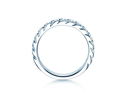 Verlovingsring Wave in 14K witgoud met diamanten 1,30ct G/SI