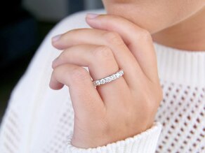 Verlovingsring Wave in 14K witgoud met diamanten 1,30ct G/SI