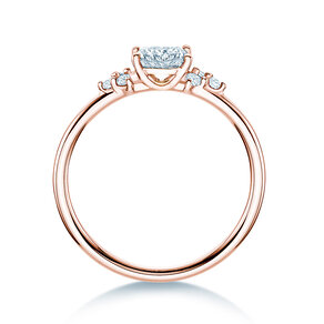 Verlovingsring Blossom Cushion in 9K roségoud met natuurlijke diamanten 0,29ct G/SI