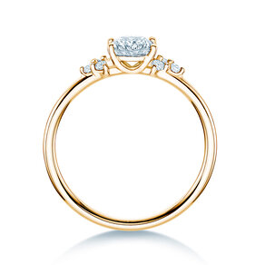 Verlovingsring Blossom Oval in 9K geelgoud met natuurlijke diamanten 0,29ct G/SI