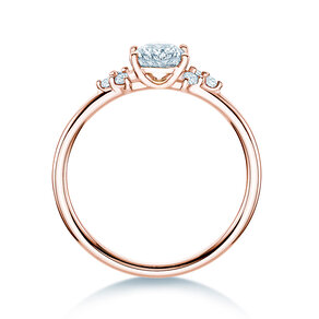 Verlovingsring Blossom Oval in 9K roségoud met natuurlijke diamanten 0,29ct G/SI
