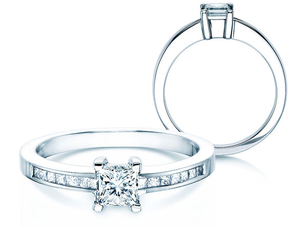 Verlovingsring Chloe in 14K witgoud met diamanten 0,50ct G/SI