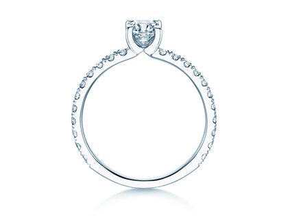 Verlovingsring Classic 4 Cushion Pavé
