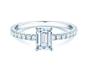 Verlovingsring Classic 4 Emerald Pavé