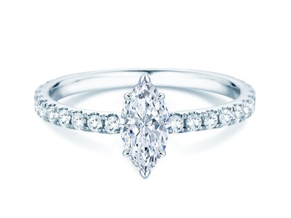 Verlovingsring Classic 4 Marquise Pavé