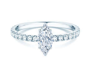 Verlovingsring Classic 4 Marquise Pavé