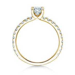 Verlovingsring Classic 4 Oval Pavé in 9K geelgoud met natuurlijke diamanten 0,87ct G/SI