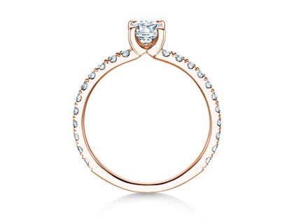 Verlovingsring Classic 4 Oval Pavé in roségoud