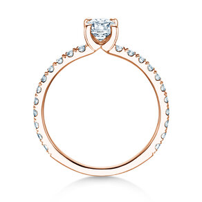 Verlovingsring Classic 4 Oval Pavé in roségoud