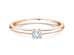 Verlovingsring Cushion Clean in 9K roségoud met diamant 0,23ct G/SI