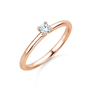 Verlovingsring Cushion Clean in 9K roségoud met diamant 0,23ct G/SI