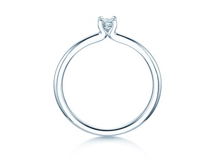Verlovingsring Cushion Clean in 14K witgoud met diamant 0,08ct G/SI