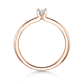 Verlovingsring Cushion Clean in 9K roségoud met diamant 0,23ct G/SI