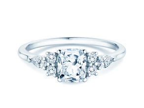 Verlovingsring Cushion Marquise in 9K witgoud met Lab-grown diamanten 1,28ct E/VS