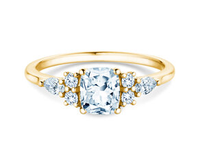 Verlovingsring Cushion Marquise in 9K geelgoud met Lab-grown diamanten 1,28ct E/VS