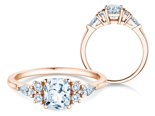 Verlovingsring Cushion Marquise Lab-grown diamant