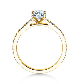 Verlovingsring Cushion Pavé in 9K geelgoud met Lab-grown diamanten 1,22ct E/VS