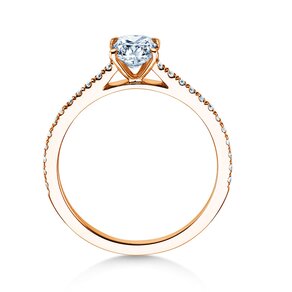 Verlovingsring Cushion Pavé in 9K roségoud met diamanten 0,77ct G/SI