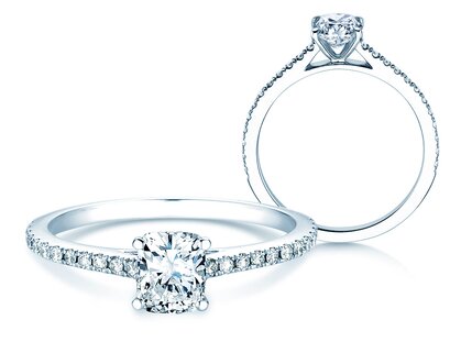 Verlovingsring Cushion Pavé Lab-grown diamant