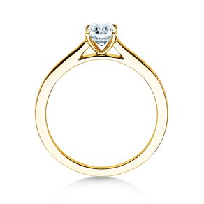 Verlovingsring Cushion in 9K geelgoud met Lab-grown diamant 0,50ct E/VS