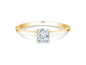 Verlovingsring Cushion in 9K geelgoud met Lab-grown diamant 0,50ct E/VS